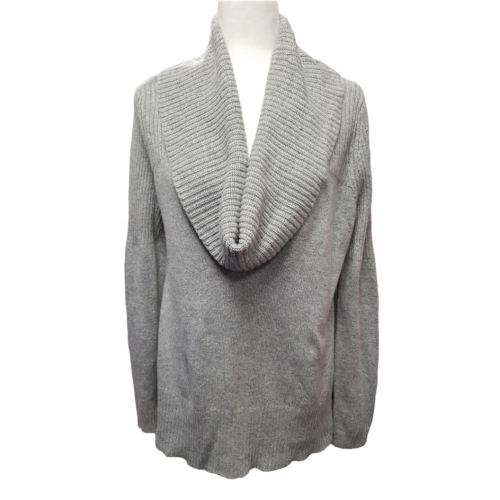 Loft Pullover Large Cowl Neck Gray Sweater Size Large
